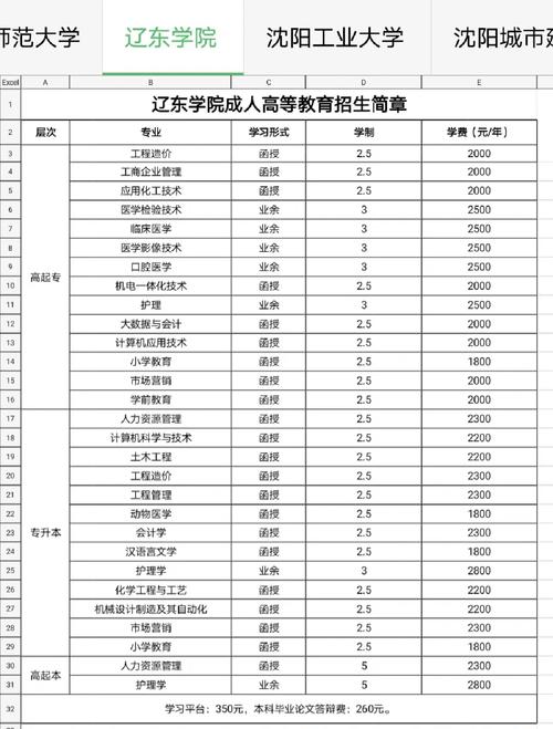 辽东学院哪个专业好学