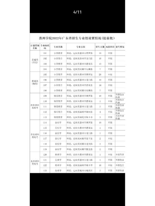 惠州学院哪个专业好