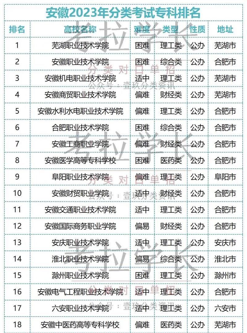 安徽有哪些民办专科学校