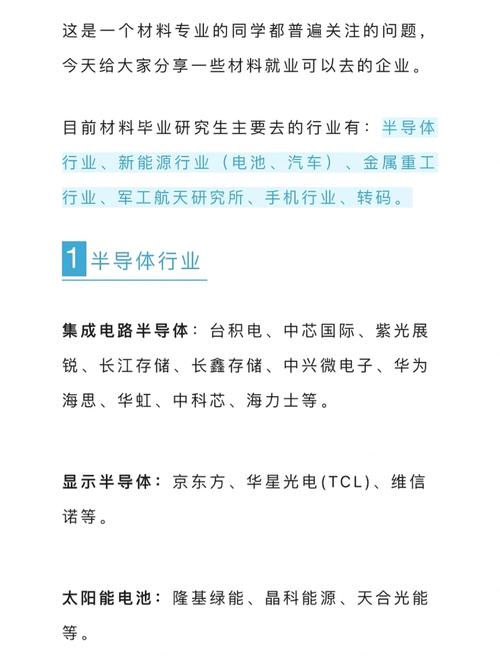 学功能材料适合去哪些企业