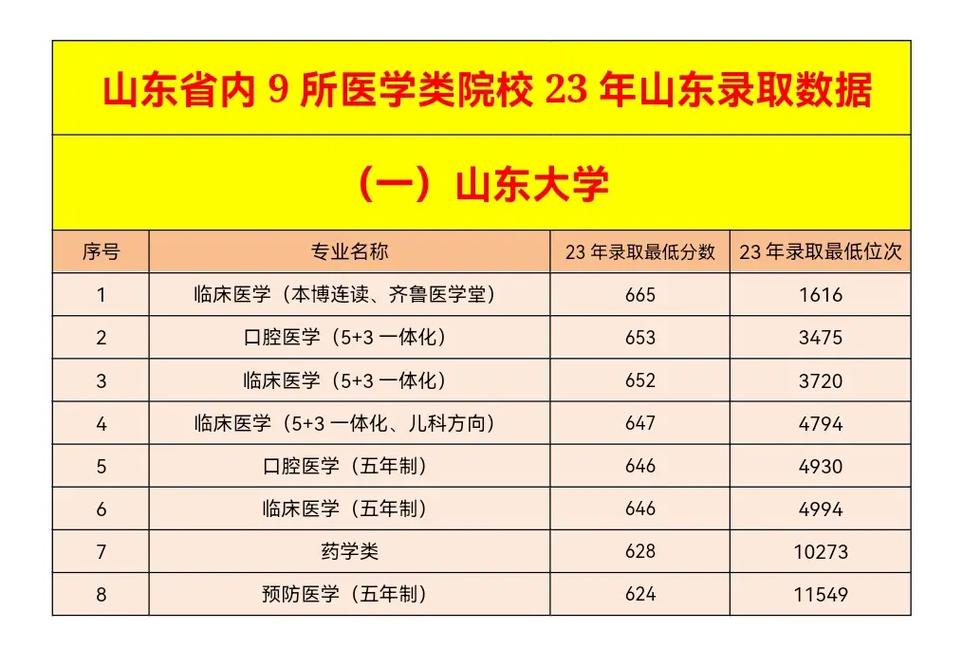 山东有哪些医药大学排名