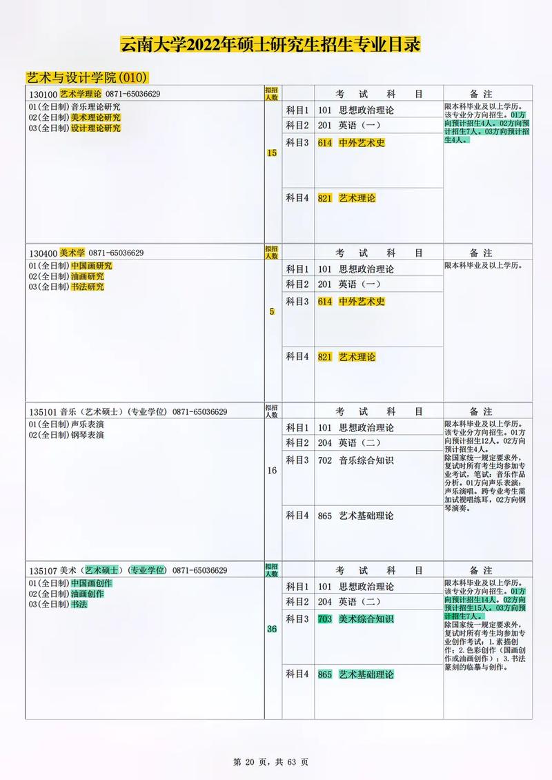 云南艺术美术文化分多少