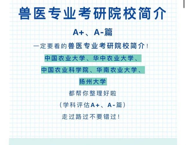 以后当兽医是考研哪个学校