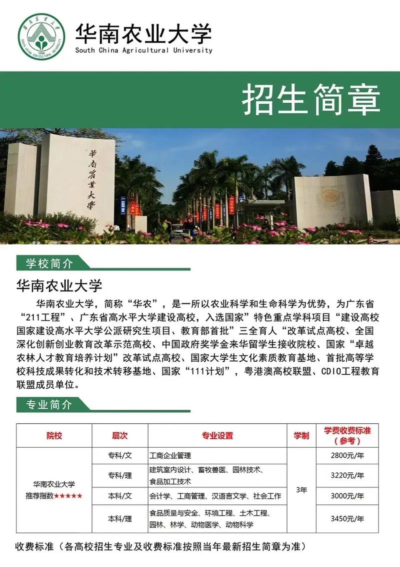 华南农业大学哪个专业