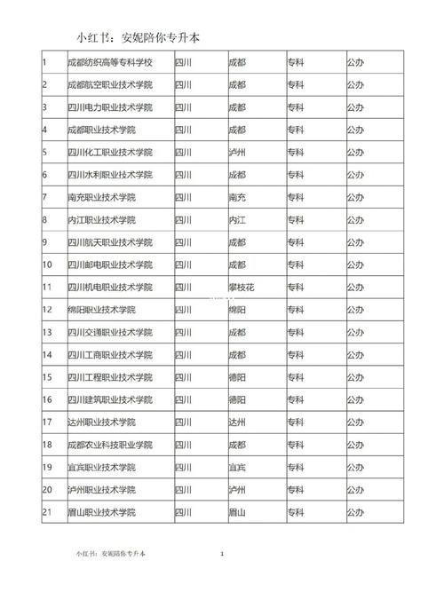 四川省内公办专科大学哪个好