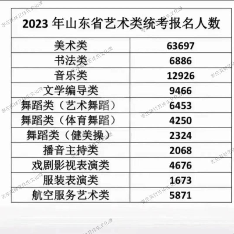 2020山东艺术生多少