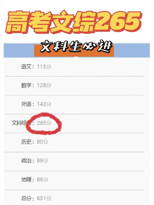 高考文综多少分