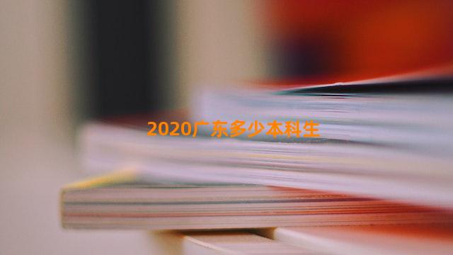 2020广东多少本科生