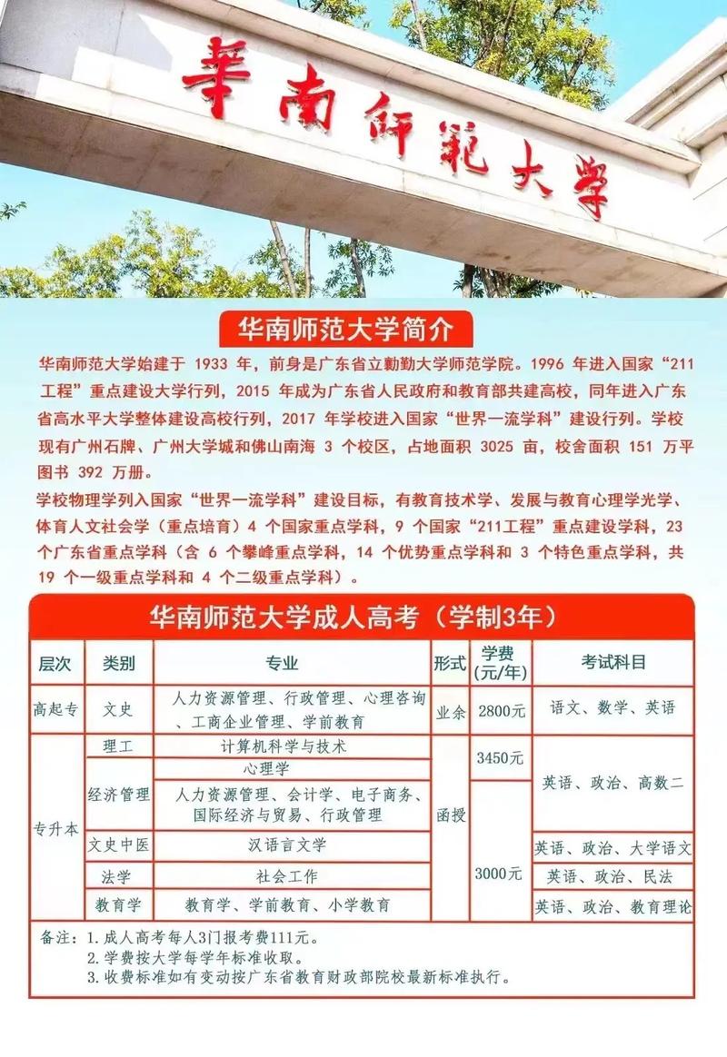 华师专科学费多少