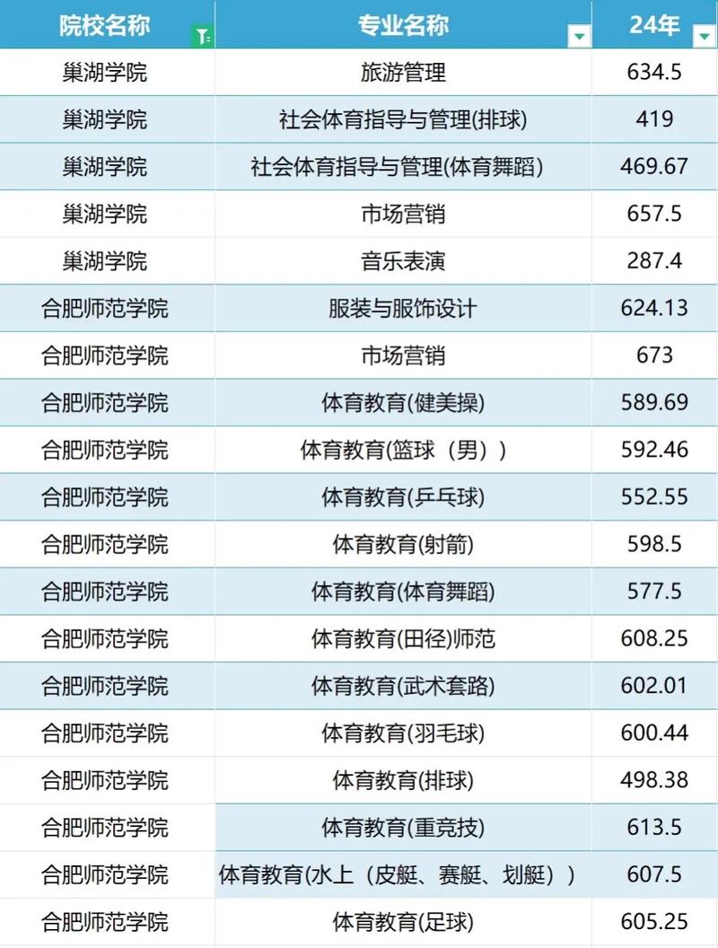 巢湖学院2017多少分