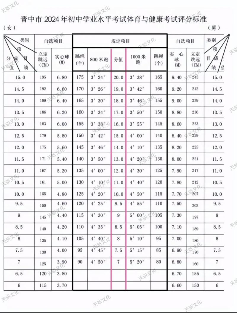 中考跳远满分多少